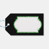 Glitter kerstversiering cadeaulabel (Achterkant Horizontaal)