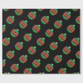 Glitter kerstversiering cadeaupapier (Vlak)