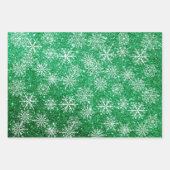 Glitter kerstWaterverf Snowflake  Inpakpapier Vel (Voorkant 2)