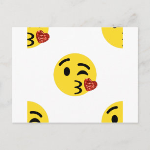 glitter kiss emoji briefkaart