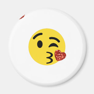 glitter kiss emoji magneet