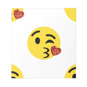 glitter kiss emoji notitieblok