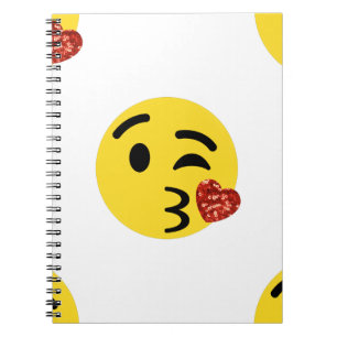 glitter kiss emoji notitieboek