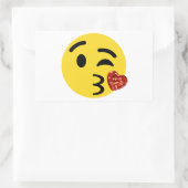 glitter kiss emoji rechthoekige sticker (Tas)