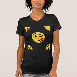 glitter kiss emoji t-shirt