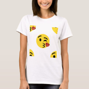 glitter kiss emoji t-shirt