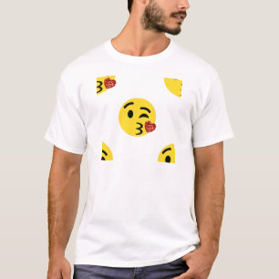 glitter kiss emoji t-shirt