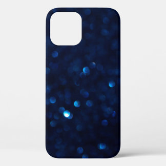 Glitter klassiek blauw licht iPhone 12 hoesje