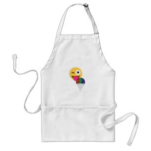 glitter knipoog emoji standaard schort