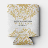  Glitter Lace op Push White Damaskers Blikjeskoeler (Achterkant)