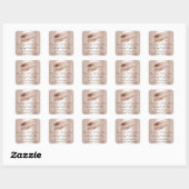 Glitter Lashes Bedankt dat je korting koopt Vierkante Sticker (Vel)