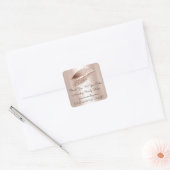 Glitter Lashes Bedankt dat je korting koopt Vierkante Sticker (Envelop)