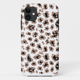 Glitter Leopard-draagtas iPhone 11 Hoesje