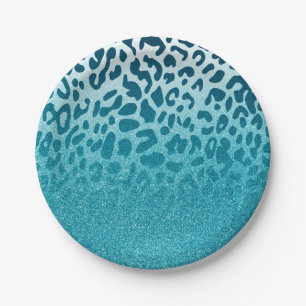 Glitter Leopard Papieren Bordje