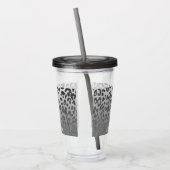 Glitter Leopard Print Acryl Drinkbeker (Links)