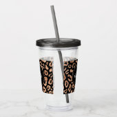 Glitter Leopard Print Acryl Drinkbeker (Links)
