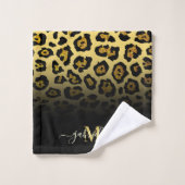 Glitter Leopard Print Bad Handdoek (Wasdoekje)