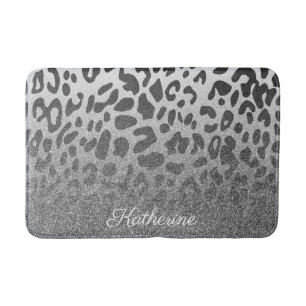 Glitter Leopard Print Badmat