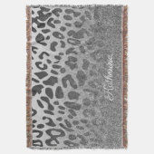 Glitter Leopard Print Deken (Voorkant Verticaal)