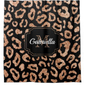 Glitter Leopard Print Douchegordijn (Voorkant)