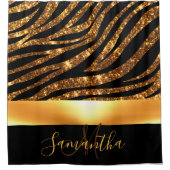 Glitter Leopard Print Douchegordijn (Voorkant)