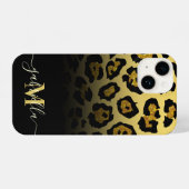 Glitter Leopard Print iPhone Hoesje (Achterkant horizontaal)