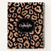 Glitter Leopard Print Notitieboek (Achterkant)