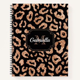 Glitter Leopard Print Notitieboek