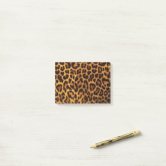 Glitter Leopard Print Post-it® Notes (Op bureau)