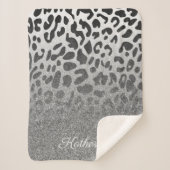 Glitter Leopard Print Sherpa Deken (Voorkant)