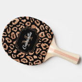 Glitter Leopard Print Tafeltennisbatje (Zijkant)