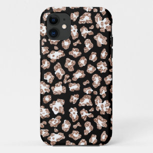 Glitter Leopard-telefooncase iPhone 11 Hoesje