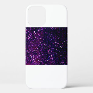 Glitter  licht achtergrond paars en zwart iPhone 12 hoesje