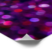 Glitter  licht achtergrond paars en zwart poster (Hoek)