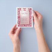 Glitter lijst roze boeg flyer (Hand)