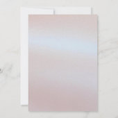 Glitter Lijst Roze Bow Faux Folie Doop Kaart (Achterkant)