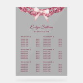  Glitter Lijst Roze Bow Prijslijst Acryl Bord (Voorkant)