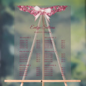  Glitter Lijst Roze Bow Prijslijst Acryl Bord (Neutraal)