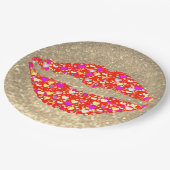 Glitter Lip print paper bord (Gekanteld)