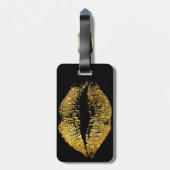 Glitter Lips Bagagelabel (Achterkant verticaal)