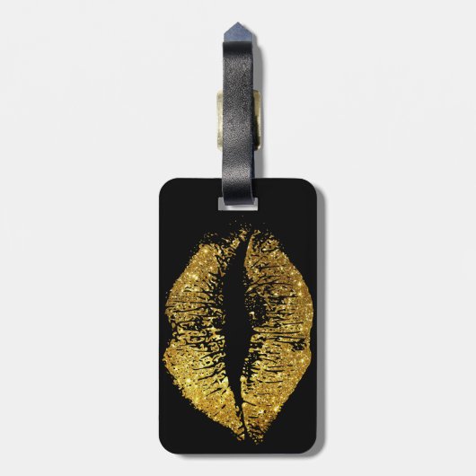 Glitter Lips Bagagelabel (Achterkant verticaal)