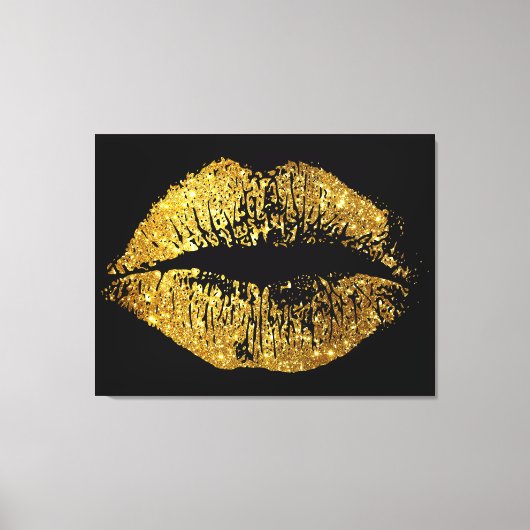 Glitter Lips Canvas Afdruk (Voorkant)