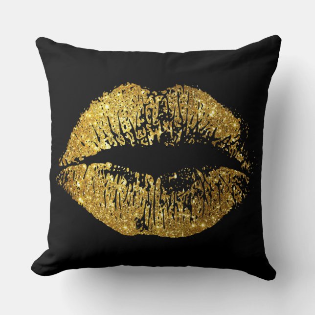 Glitter Lips Kussen (Voorkant)