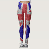 Glitter London Flag Britse Mode Stylish Leggings (Voorkant)