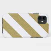 Glitter-look striped iPhone Case (Achterkant (horizontaal))
