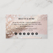 Glitter Loyalty Map 5 Nails Lashes Beauty Visitekaartje (Achterkant)