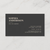 Glitter Luxury Modern minimalistisch monogram Visitekaartje (Achterkant)