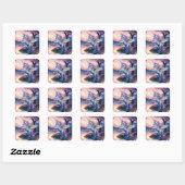 Glitter Magic Sunset Unicorn Fantasy Stickers (Feuille)