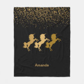 Glitter Magical Unicorns Fleece Deken (Voorkant)
