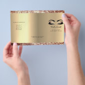 Glitter Make-up Ogen Wimper Haar Roos DL 3 Folder Flyer (Hand)